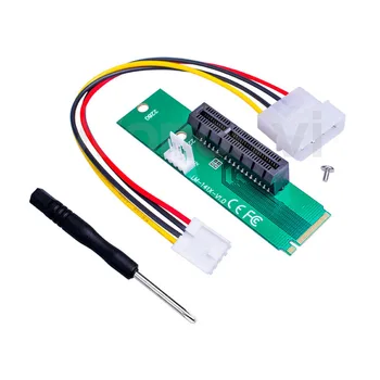 NGFF M. 2 PCI-E 4X Riser Card M2 Tipko M, če želite PCIe X4 Prenos z LED Indikator Napetosti za kartico PCI Express 1X do 16X Adapter