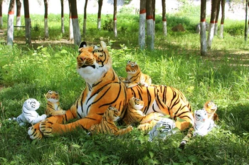 Ultra realistična Simulacija Tigri Baby Polnjene Darilo za Rojstni dan Otrok Plišastih Igrač Božič Doll