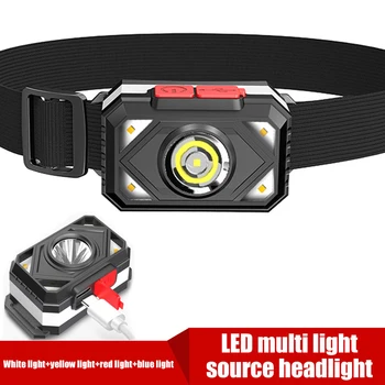 Prenosni Glavo-vgrajena Svetilka LED Smerniki 350LM Head-mounted Baklo USB Polnilne Za Nočno Hojo, Kampiranje, Kolesarjenje Svetlobe