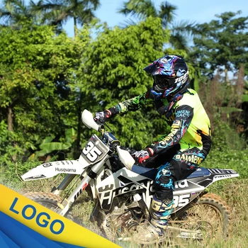 Motokros orodje set Dres in Hlače racing obleko Off-road MX ATV Enduro meri tiskanja številko, ime, logotip Dihanje MX