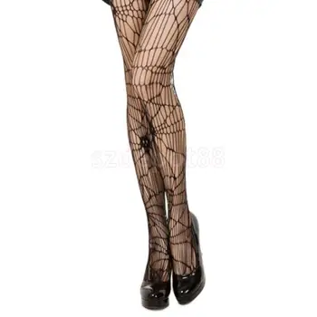 Gothic Rockabilly Ženske Lobanje Ribja Mreža Nogavice Halloween Kostum Držite Gor Nogavice Fancy Oblačenja