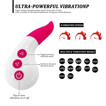 EXVOID Silikonski Jezika Vibratorji za Žensko Klitoris Stimulator Spolnih Igrač za Ženske Jajce Vibrator za G-Spot Massager Polnjenje prek kabla USB
