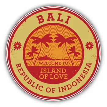 Bali Otok Indonezije Potovanja Znamka Avtomobila Odbijača Nalepke Nalepke