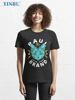 PAUL IME MAJICA PAUL MAČKA DESIGN KATAR STUDIO t srajce Visoke kakovosti YINBU blagovne Znamke Graphic Tee moška kratka majica s kratkimi rokavi