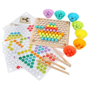 Nove Lesene Montessori Otroci Igrače Roke Možganov, Usposabljanje Posnetek Kroglice Puzzle Odbor Math Igre Baby Začetku Izobraževalne Igrače Za Otroke