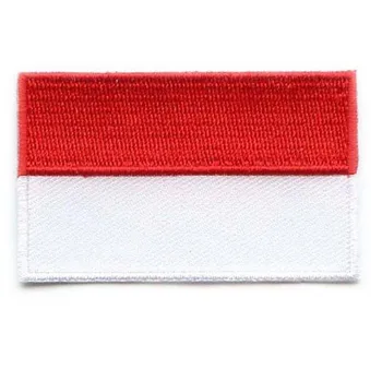 Indonezija Zastavo, Vezeni Našitki ki jih Keper MOQ50pcs Ravno Broder in Železa Na Varnostno brezplačna dostava po Pošti