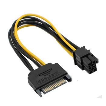 SATA 15Pin Moški 8(6+2)Pin PCI-E Ženski 8 Pin 6+2 Pin-do 15-Pin Kartice Napajanje Motherboard Kabel 18AWG Žice