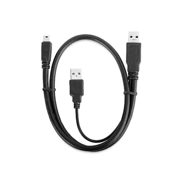 Jimier Mini USB 2.0, Dvojno USB Z Napajalni Kabel, Moški-Moški za Sinhronizacijo Podatkov, USB Kabel Za trdi disk