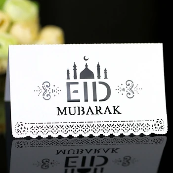 100 kozarcev Eid Mubarak Papir Dopisnica Ramadana Kareem Stranka Sedež Tabela Vabilo Votel, Zunaj Kraja Kartice Muslimanskih Dekoracijo