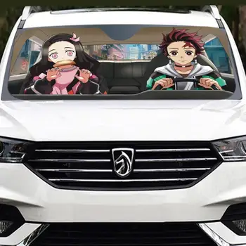 Demon killas harmonika Dežnik avto dodatki vetrobransko steklo dežnik Anime Avto po Meri Dežnik