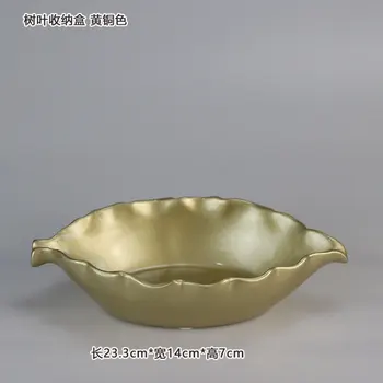 Kitajski Keramike Lotus Listov Ribe Obliko Čaj Pot Domov Shranjevanje Jed Namizni Dekor Sladkarije Kozarci Škatla Za Shranjevanje Organizator Doma Dekoracijo