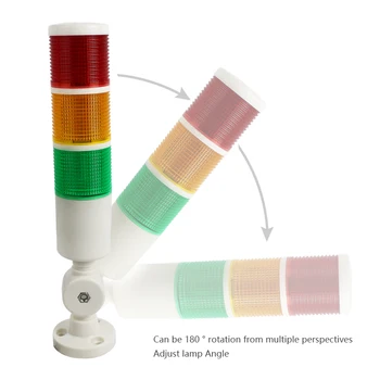 Vroče prodaje Industrijskih led Luči Šivalni Stroj Tricolor Svetilka 24v Zložiti En Alarm Indikator Led Pralni Orodje Svetlobe Led Luči