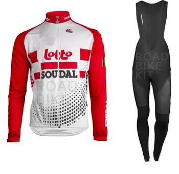 POMLAD POLETJE 2019 LOTO SOUDAL EKIPA moška Kolesarska Majica Dolg Rokav Kolesarska Oblačila Z Bib HLAČE Ropa Ciclismo