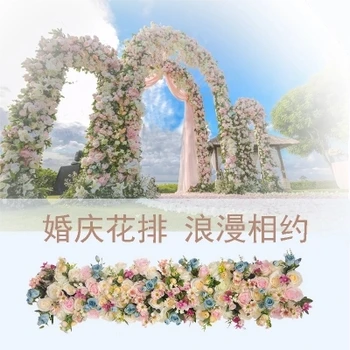 4M x 26 cm umetne rože trakovi Poroko Pavillion Cvetje trakovi arch cvet ozadje Poroka Dekoracija