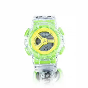 Bc01 priljubljena Samorog šport elektronski watch nepremočljiva Matcha zeleni pregleden moški in ženski študent LED Watch