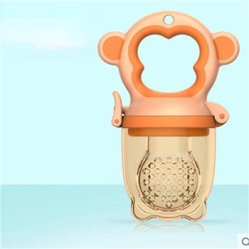 Novorojenček dojenček silikonski sveže hrane napajalni hrane usposabljanje sadje brušenje palico ljubko opico silikonski molarno hrane vrečko
