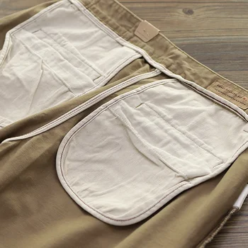 AMI moške Chino Kaji hlače retro delovne obleke kaki hlače za moške bombaž svoboden Ameriški naravnost priložnostne hlače moški