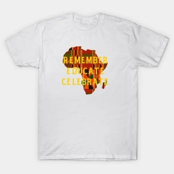 Ne Pozabite, Izobraževati, Praznovanje. Pomembno Afriško Črno Zgodovino T-Shirt Nove Bombaž O-Vratu Kratek Rokav Priložnostne Mens T-shirt