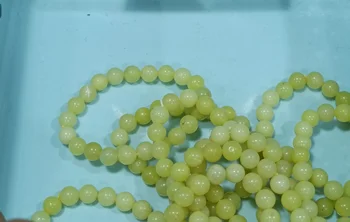 8 mm 1pc Naravnega Kamna Limone Jade Zapestnica Krog Kroglice, Kristali Kremena Zdravljenje Ženske Moški Nakit Darila