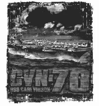 Nimitz Razred letalonosilki USS Carl Vinson CVN-70 T Shirt. Kratek Rokav, Bombaž Priložnostne majice Svoboden Vrh Velikost S-3XL