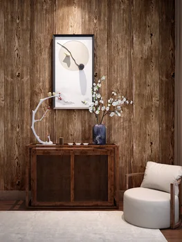 Sodobni Kitajski retro lesa, imitacija lesa, les, tapete dnevna soba oblačili hotel dekoracijo PVC inženiring ozadje