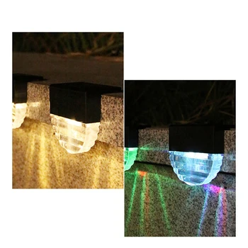 LED Solarnih Svetilk Za Zunanjo Vrt, 4 Kosov Sončna Pot Luči, RGB Barvno Razsvetljavo, IP65 Vodotesen