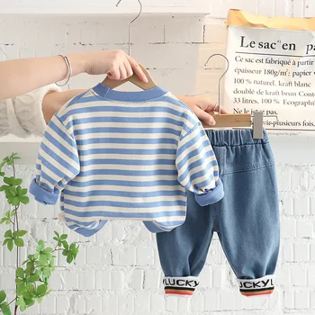 2022 Otrok Pulover Obleko Risanka Oblačila Majica + Kavbojke 2pcs Nastavite Fante Oblačila Baby Dekleta Jeseni Priložnostne Šport Outwear