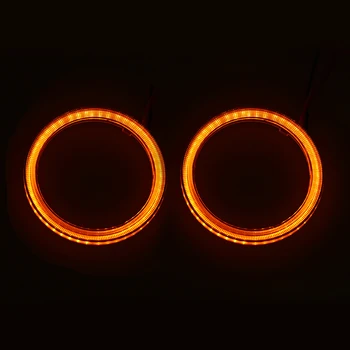 POSSBAY Angel Eyes LED COB Halo Obroč Avto DRL Dnevnih Luči 60/70/80/90/100/110mm Žarometi Luči za Meglo Belo Rumene Žarnice