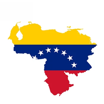 Venezuela Zemljevid Zastava Avto Nalepke Silhueto Nepremočljiv Pokrov Nič Decal za Čelado Hladilnik za Prenosni računalnik Vrata,13 cm*11 cm