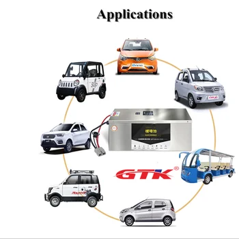 GTK blagovne Znamke visoke kakovosti 48v 100Ah 110Ah 120Ah 150Ah 180Ah 200Ah Li-ion baterijo z BMS za električne avtomobile +10A polnilnik