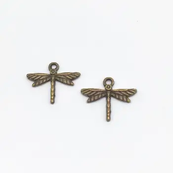 Letnik 40 kos srčkan dragonfly čare dragonfly pandents fit DIY ročno ogrlico, zapestnico, uhane čare Nakit, Izdelava