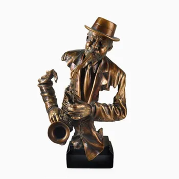 [TML] 57 cm Moderne Kreativne Glasbene Saksofon Doprsni Kip Abstraktna Slika Glasbenik Figur Smolo Art&Craft Doma Dekoracijo modela