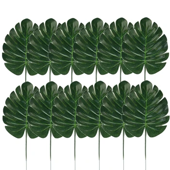 12pcs Umetno Monstera Drevo Palme, Listi Simulacije Zelenih Plastičnih Listov Doma Poroko DIY Dekor Ponaredek Cvet, Listi Rastlin