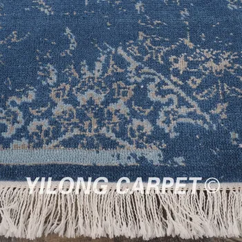 YILONG 5'x7' Kitajski ročno pletene volnene preproge modrem ozadju sobi za risanje visoke kakovosti!! volne preprogo (CQG65S5x7)