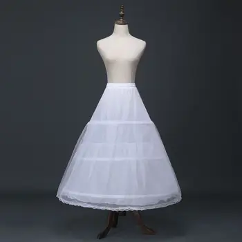 Poročni Dodatki Petticoat Vestido Longo Žogo Obleke Crinoline Underskirt 3 Obroče Krilo Spodnja Krila, Ki Je Na Zalogi
