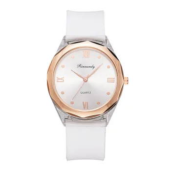 Ženske Ure reloj mujer Luksuzne Modne Dame Watch Preprosta, Pregledna, plastični Beli Ure Ženski Kvarčne Ročne ure