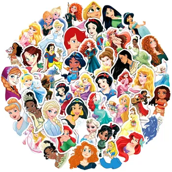 50/100 kozarcev Disney Princesa Grafiti Nalepke Klasičen Znak Božič Prenosni Računalnik Hladilnik Vode Pokal Nalepke Zbirka