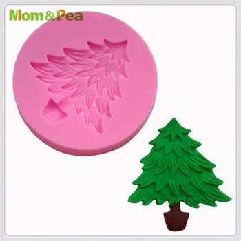 Mama&Grah MPA1757 Božično Drevo Silikonsko Plesni Paste Sladkorja 3D Fondat Torto Dekoracijo