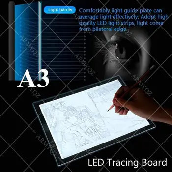 A3 led luči pad diamond slikarstvo, USB Powered Svetlobe Odbor Kit, Digitalne Grafike Tablete za Risanje Pad Umetnosti Slikarstva odbor