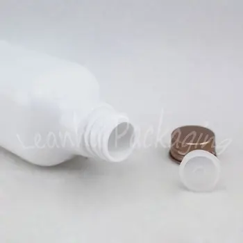 200 ML Beli Kvadrat Plastično Steklenico, Aluminijasto Zaporko , 200CC Šampon / Losjon / Gel za Prhanje Sub-stekleničenje , Prazne Kozmetični Posodo
