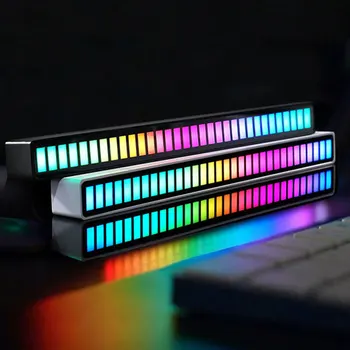 LED Trak RGB Svetlobe Zvočni Nadzor Svetlobe Glas Aktivira Glasbe Ritem Okoljske Svetlobe 3D LED Pickup žarnice Za Avto družini Stranka svetlobe