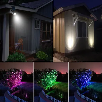 4 LED Sončno svetlobo na Prostem RGB Vrt, Travnik Sončne svetilke Vodotesne Pozornosti Stenska svetilka Noč Senzor Dvorišče Krajine Poplav luči