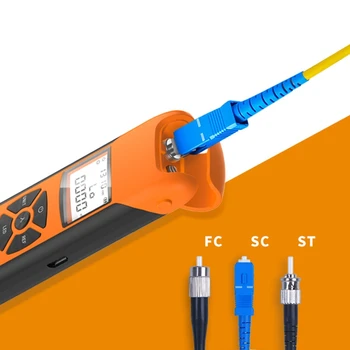 Mini Power Meter USB Polnilne Optični Merilnik Moči za FC/SC/ST Interfa