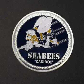 Nov Izziv Kovancev US Navy Seabees Lahko Storite Smo zgradili Smo Boj Storitev Spominski Kovanec Zbirka Umetnost