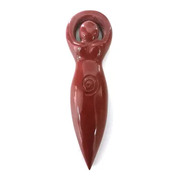 Naravni Red Jasper Kip Svobode Kristalno Boginja Strani Poshlied Zdravilne Energije Za Obesek Darilo Dekorativni