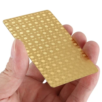 1Pc 24K Gold Igralne Karte, Plastični Poker Z Prestavi Kritje Za 1/8 HPI Dirke Divjak