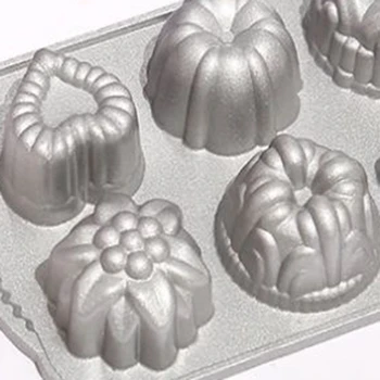 Čare Cast Bundt Pan,6 Različnih Oblik, Očarljiva Kombinacija,Diy Pan Torto,Bundt Pan,Silver