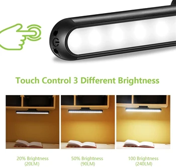LED Magnetni Mizi Svetilka na Dotik Zatemniti Visi Noč Svetlobe USB Polnilne za Kopalnico Postelji Omarico, Omaro Dekoracijo