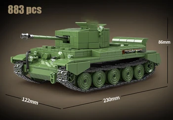 WW2 Vojaški Tank gradniki Orožje, Vojska Vojak Model Opeke Otroci Igrače, Darila za Otroke, Odrasle