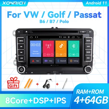 4GB +64GB Android 11 Avto DVD Multimedijski Za Hitro Yeti VW Passat b6 Golf 4 5 6 Polo Tiguan Seat Altea Amarok Toledo DSP Radio